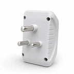 6A 3 pin multi plug adapter rear view with pins