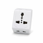 Front of 6A multi plug adapter with universal socket
