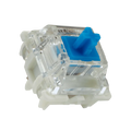 Gateron Blue clicky mechanical keyboard switch close-up
