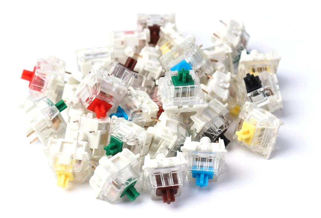 Pile of assorted Gateron mechanical keyboard switches