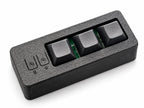 PicoPad 3x1 macro pad front angle showing 3 black keys