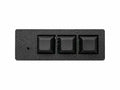 PicoPad 3x1 flat macro keyboard top view with 3 black keys