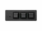 PicoPad 3x1 flat macro keyboard top view with 3 black keys