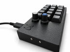 PicoPad 5x3 side view with two volume knobs and USB-C cable connected