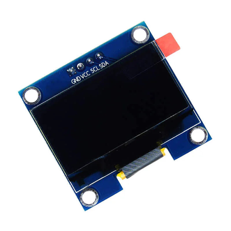 SSD1306 OLED display module 128x64 I2C, front view